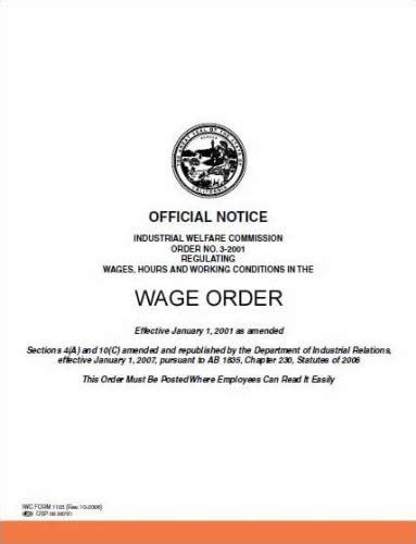 iwc wage order|iwc wage order no 4.